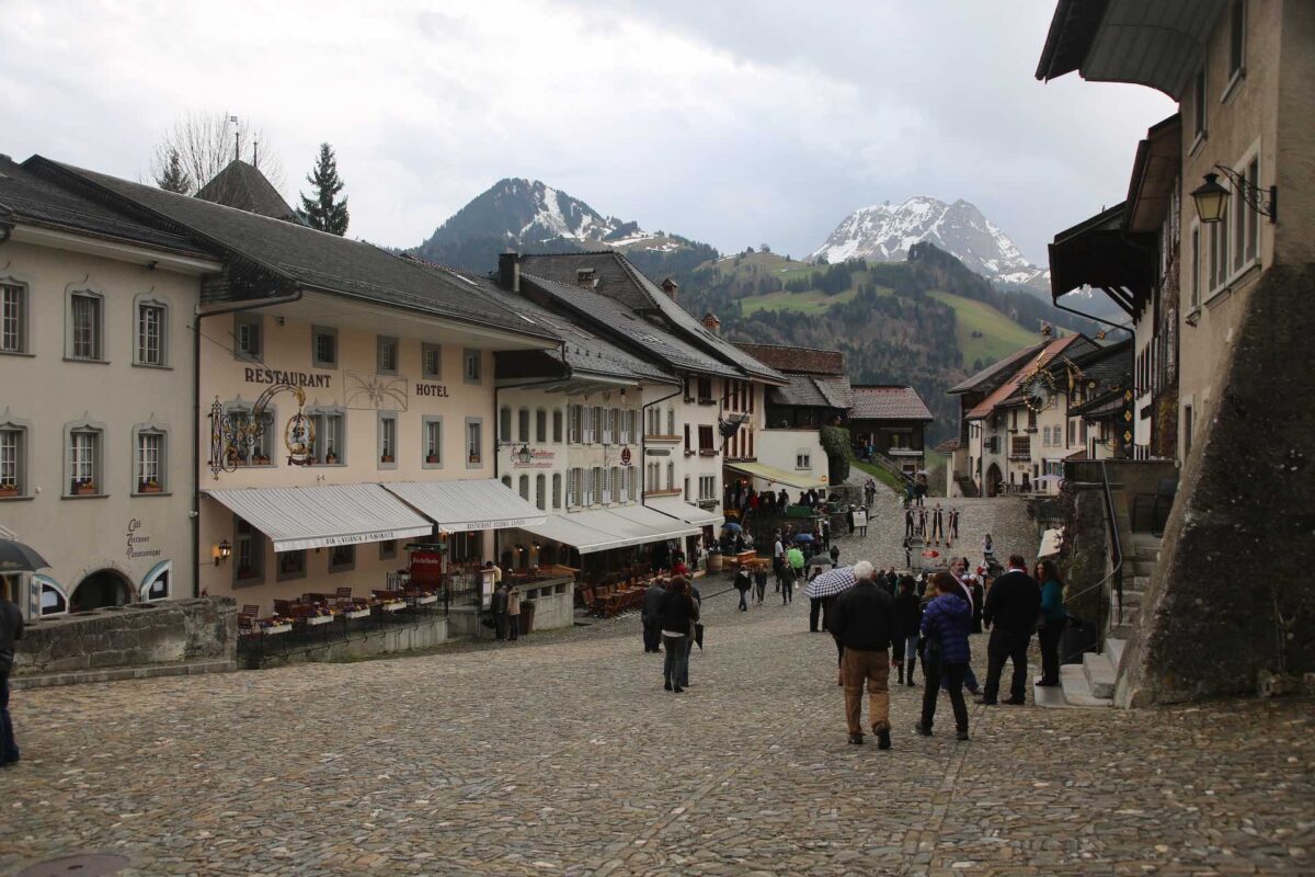 image of a small village in the French Alps