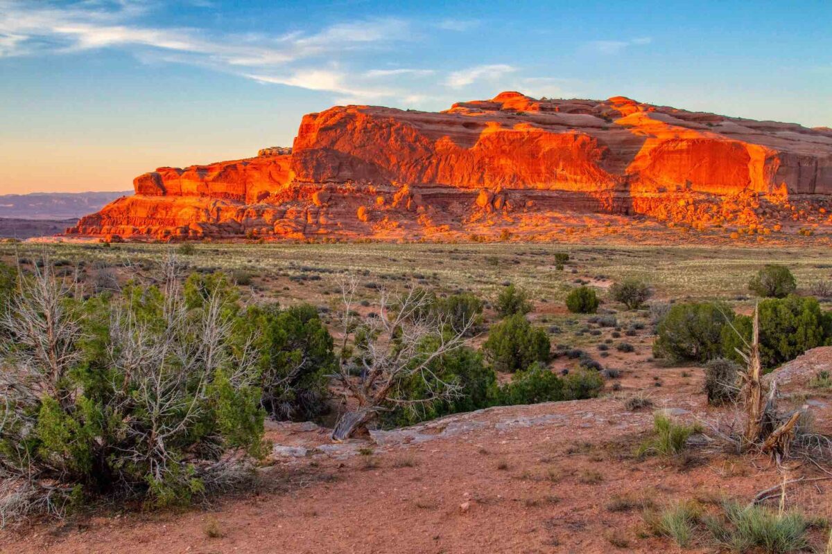 red rock in the Moab desert