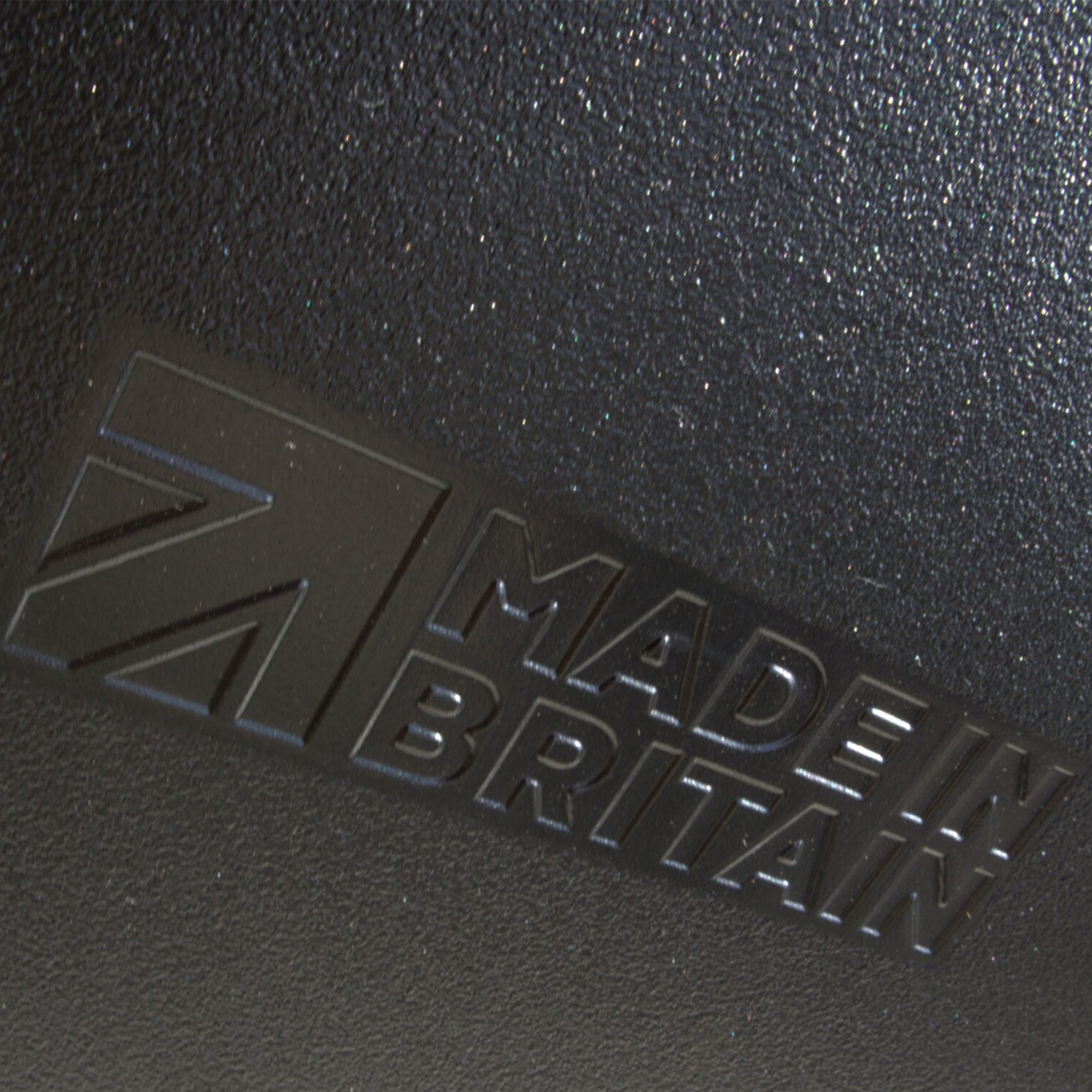 Made in Great Britain mark moulded into the Shokbox® Pro shell