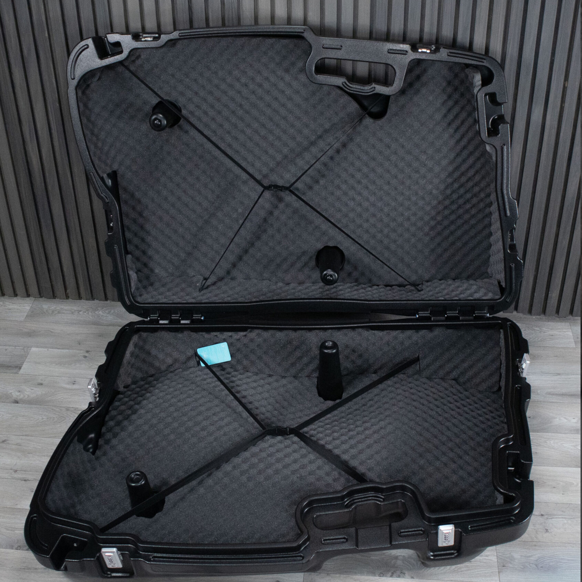 Open Shokbox® Pro showing its fully foam-lined interior and anti-crush beams